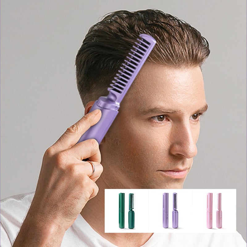 GlamGlide Rechargeable Hair Straightening Comb – Style Anytime, Anywhere - 60% OFF