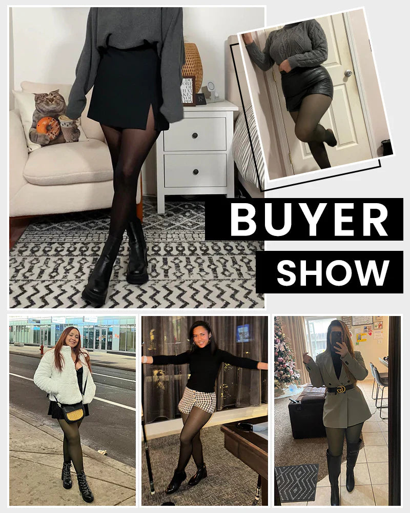 The SheerWarm Fleece Tights - Wear Dresses in Winter + 50% OFF