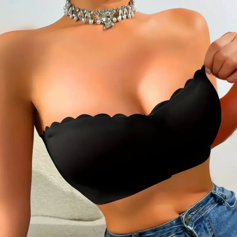 Seamless Front Closure Strapless Bandeau Bra – Invisible Comfort, Visible Confidence - 1+1 FREE