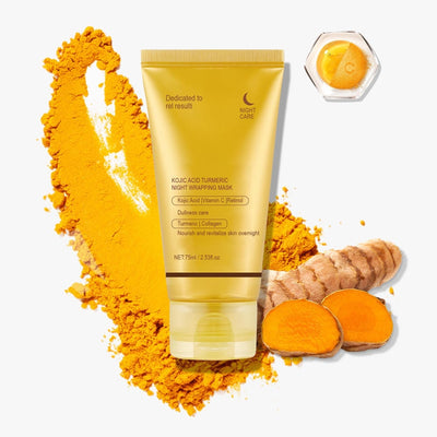 GlowRest Kojic Acid Turmeric Night Wrapping Mask – Wake Up to Radiant, Even-Toned Skin - 50% OFF