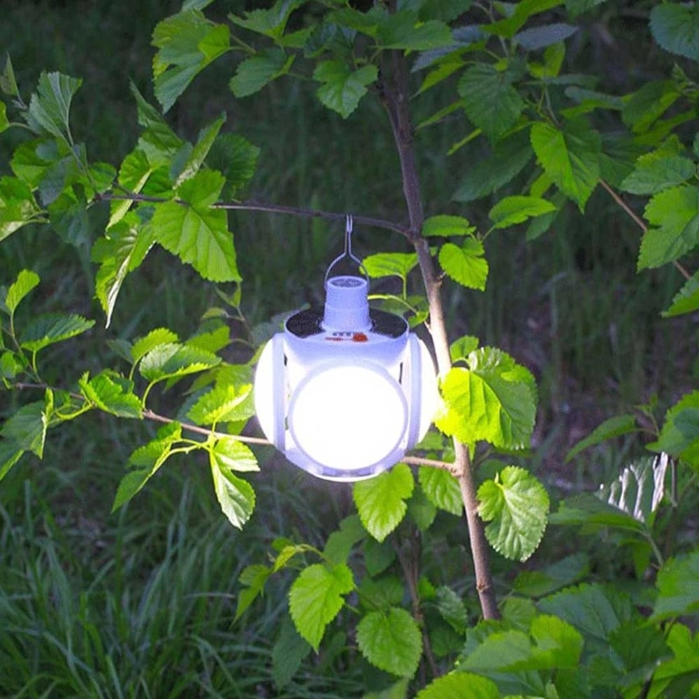 2-in-1 Foldable Solar Camping Light – Brighten Every Adventure, Rain or Shine - 50% OFF