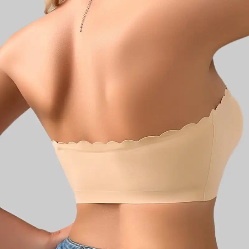 Seamless Front Closure Strapless Bandeau Bra – Invisible Comfort, Visible Confidence - 1+1 FREE