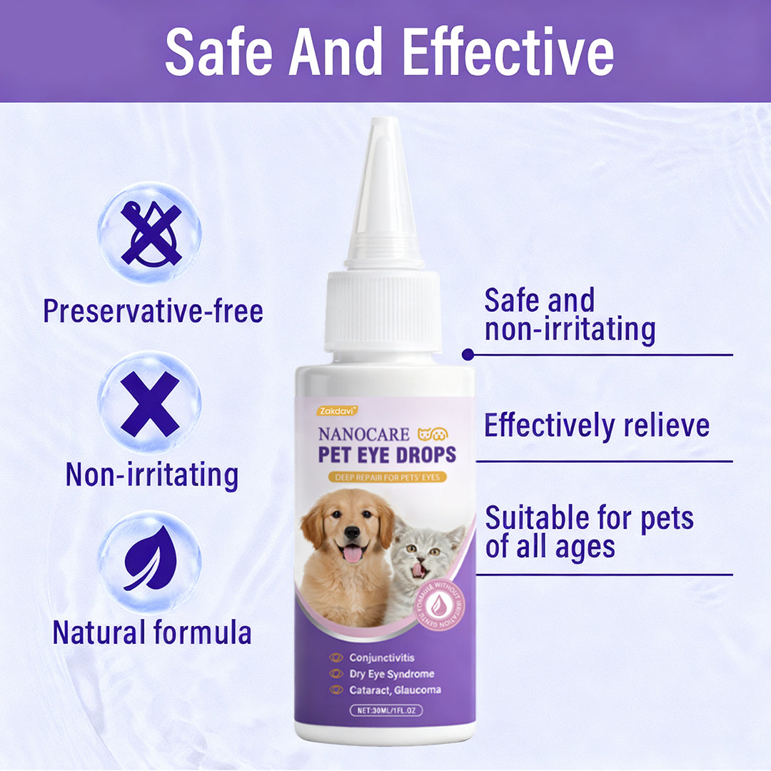 NanoCare Pet Eye Drops - Say "Hello, Healthy Eyes!" + 50% OFF
