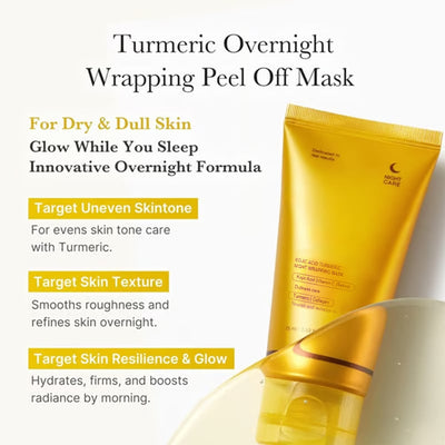 GlowRest Kojic Acid Turmeric Night Wrapping Mask – Wake Up to Radiant, Even-Toned Skin - 50% OFF
