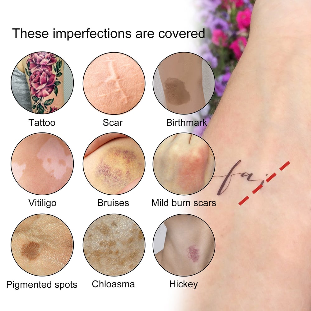 InkFade Veil Tattoo Concealer Makeup Cream - Full-Coverage, Waterproof, and Natural Finish - 50% OFF