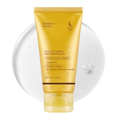 GlowRest Kojic Acid Turmeric Night Wrapping Mask – Wake Up to Radiant, Even-Toned Skin - 50% OFF