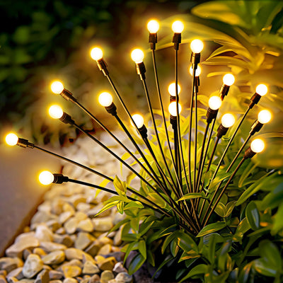 GlowWave Solar Firefly Lights with 20 LEDs – Magical Garden & Pathway Decor - 50% OFF