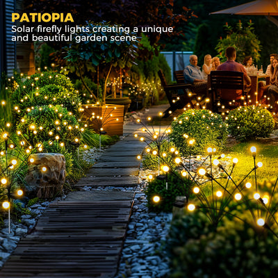 GlowWave Solar Firefly Lights with 20 LEDs – Magical Garden & Pathway Decor - 50% OFF