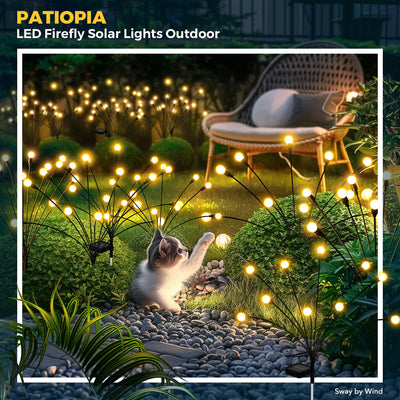 GlowWave Solar Firefly Lights with 20 LEDs – Magical Garden & Pathway Decor - 50% OFF
