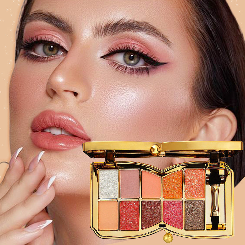 1 + 1 FREE -  GlamWhirl 10-Color Glitter Eyeshadow Palette – Dazzle Every Look, Every Time