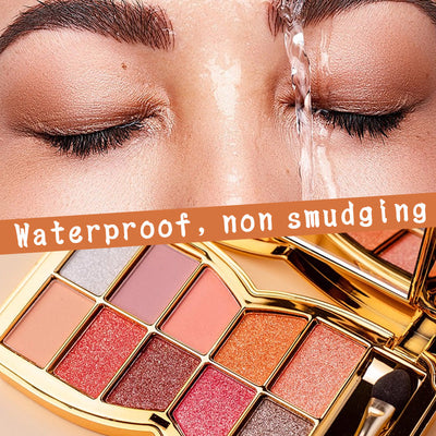 1 + 1 FREE -  GlamWhirl 10-Color Glitter Eyeshadow Palette – Dazzle Every Look, Every Time