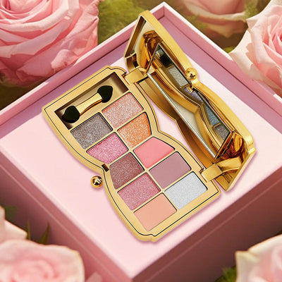 GlamWhirl 10-Color Glitter Eyeshadow Palette – Dazzle Every Look, Every Time - 50% OFF