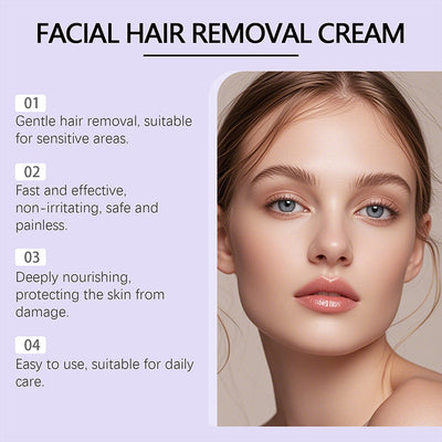 SilkEase Facial Hair Removal Cream – Smooth Skin, Zero Pain - 50% OFF